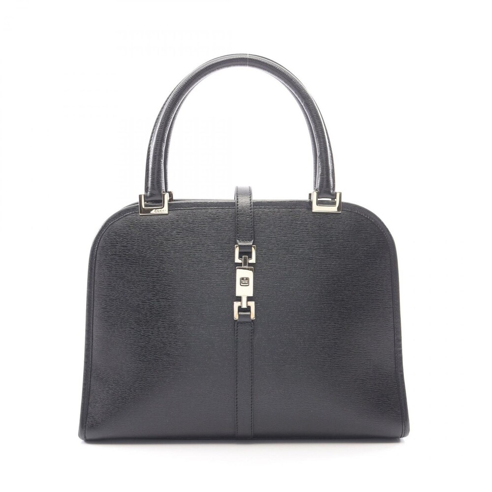 Gucci Jackie Handbag Leather Black Used #279674G76B